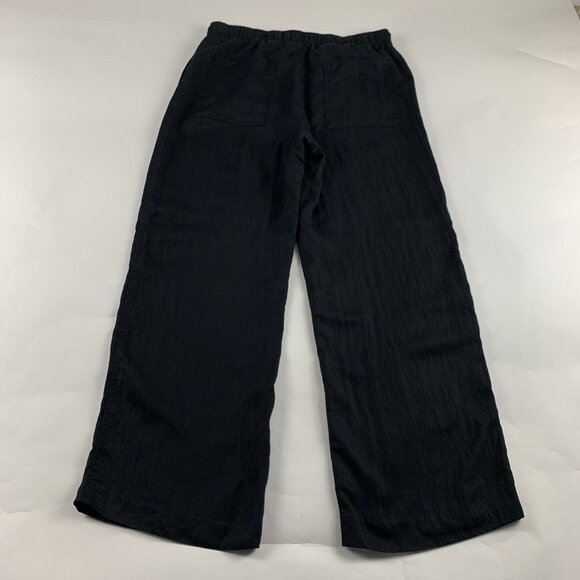 Zara Black Lightweight Wide Leg Lounge Pant L - Picture 5 of 6